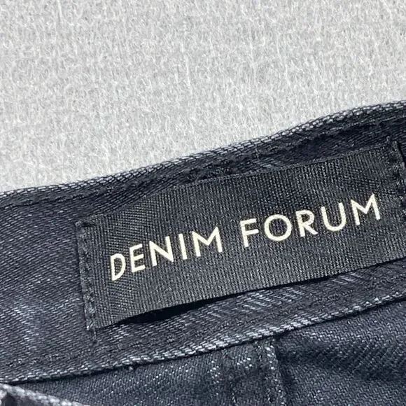 Aritzia Denim Forum‎ The BF High Rise Lose Jeans Women 28L Black Button Fly - Picture 7 of 14